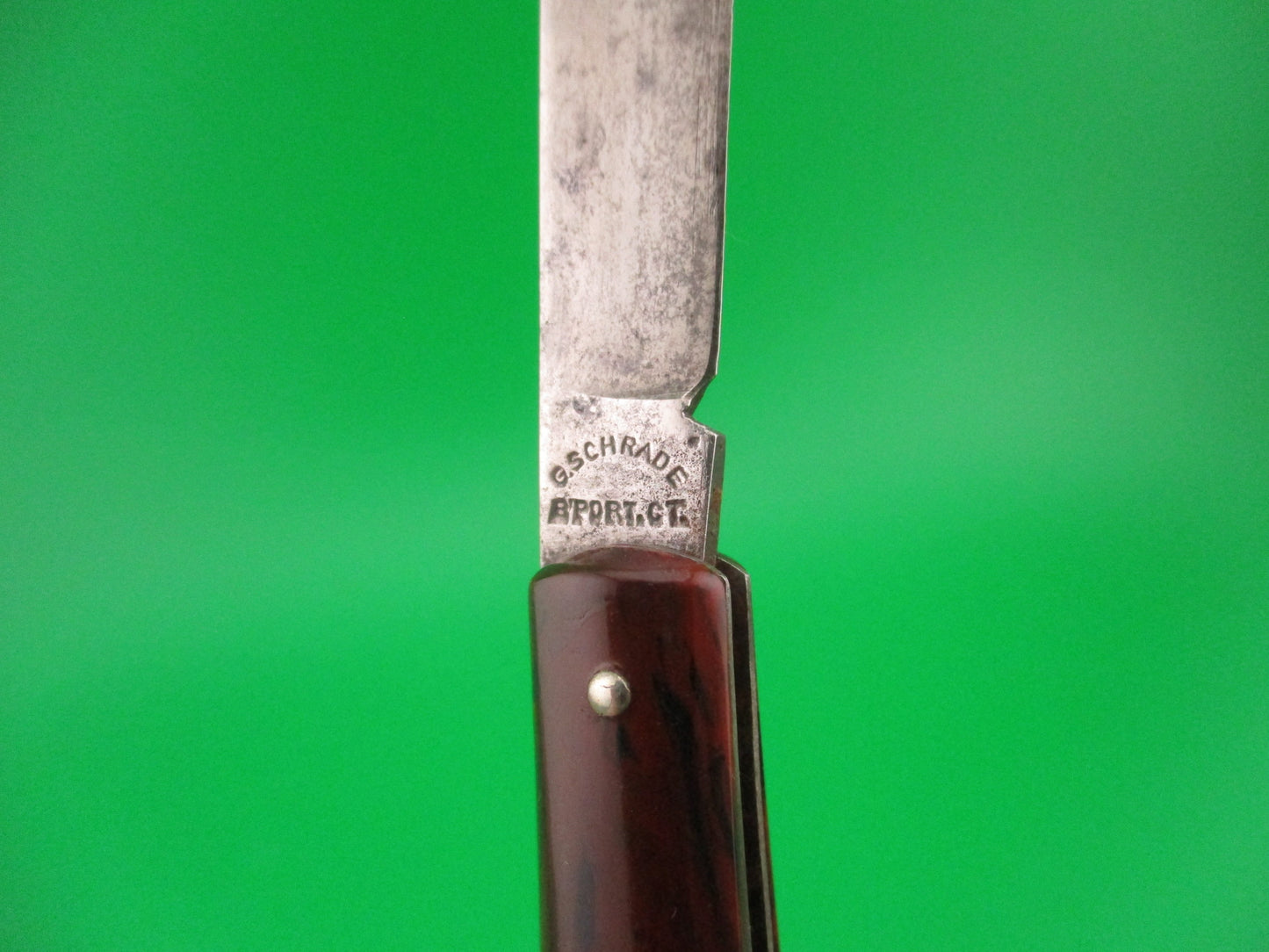 PRESTO Fishtail #6000 Cocobolo celluloid 1940s vintage switchblade knife