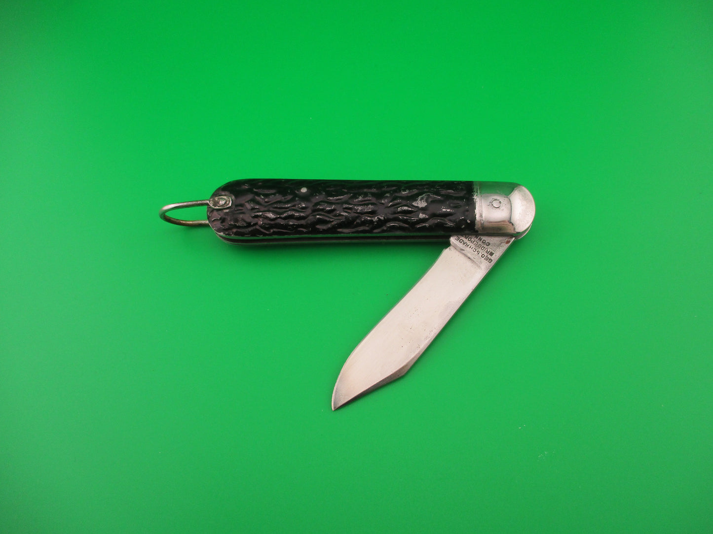 Presto paratrooper style All metal handle black vintage switchblade knife USA
