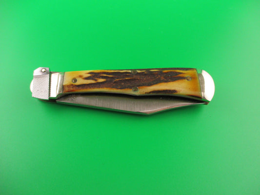 Aerial AC MFG Co Marinette, WIS Stag Lever K112 switchblade knife