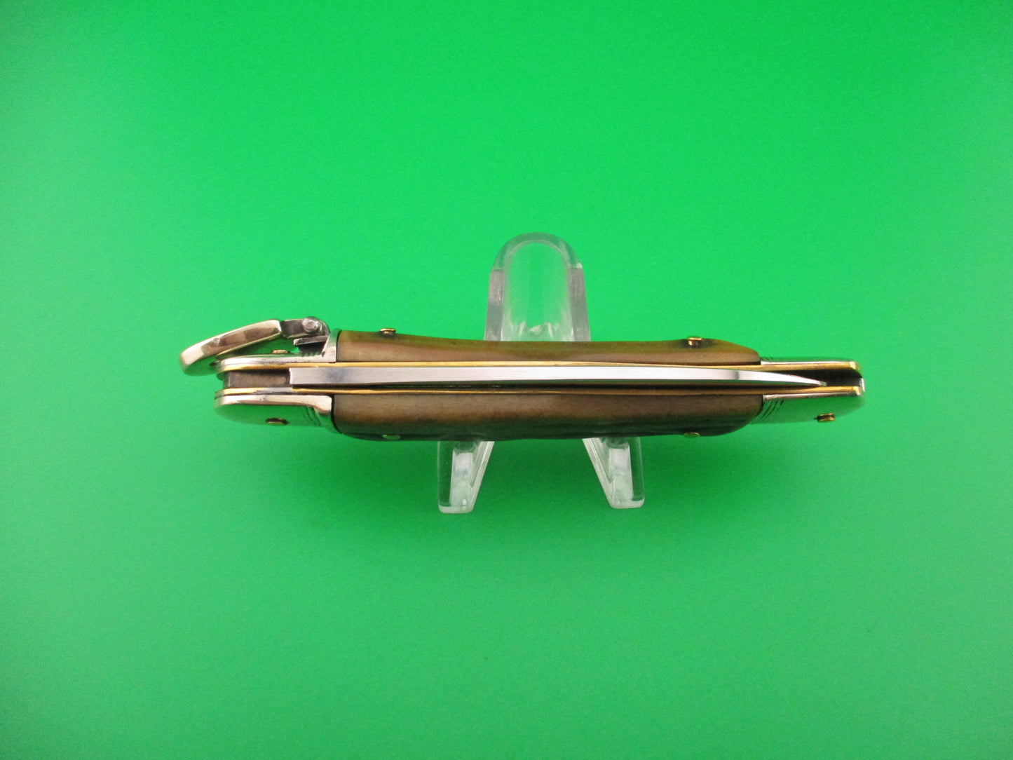 Bonsa SOLINGEN (slant) 10cm German Lever Stag vintage automatic knife
