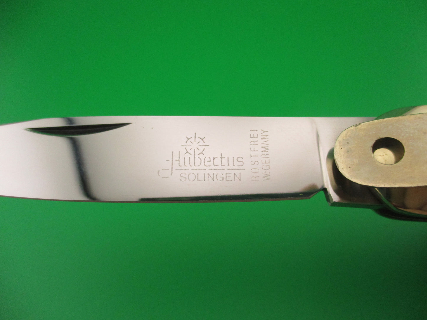 HUBERTUS SOLINGEN 11cm West German Lever Stag Camper automatic knife