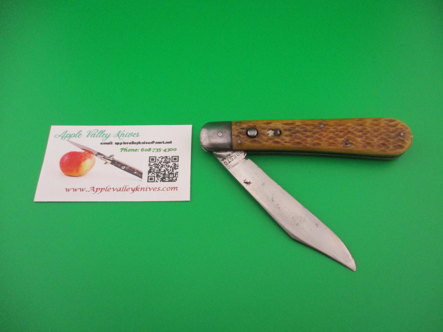 PRESTO #3000 Large Hunter Jigged bone Vintage automatic knife
