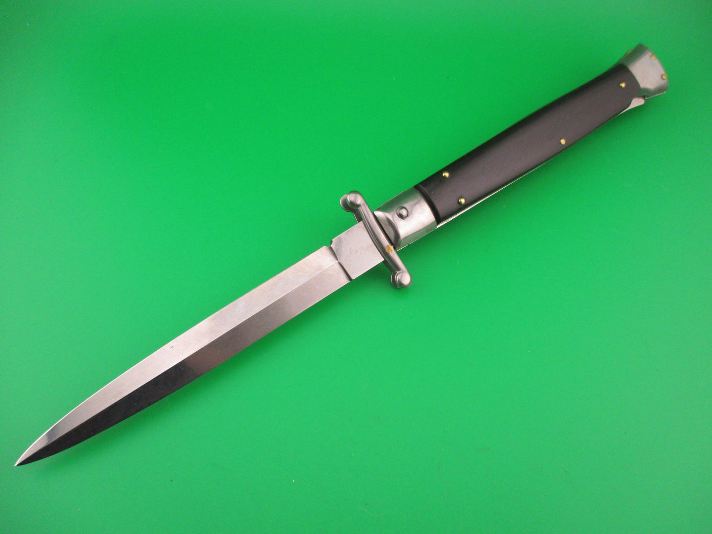 FRANK B ITALY 28cm Italian Swing Guard Dagger Dark Horn automatic knife