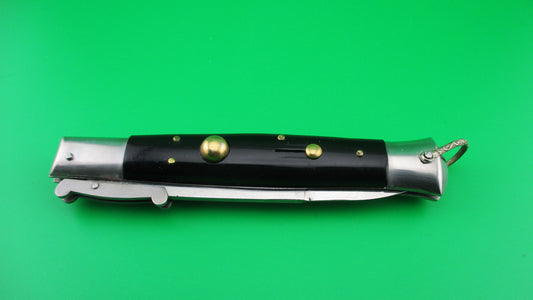 STAINLESS STEEL 22cm Rizzuto Estileto Milano Black automatic knife