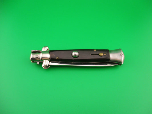 J INOX 20cm Italian Stiletto Vintage Swivel bolster automatic knife brass safety