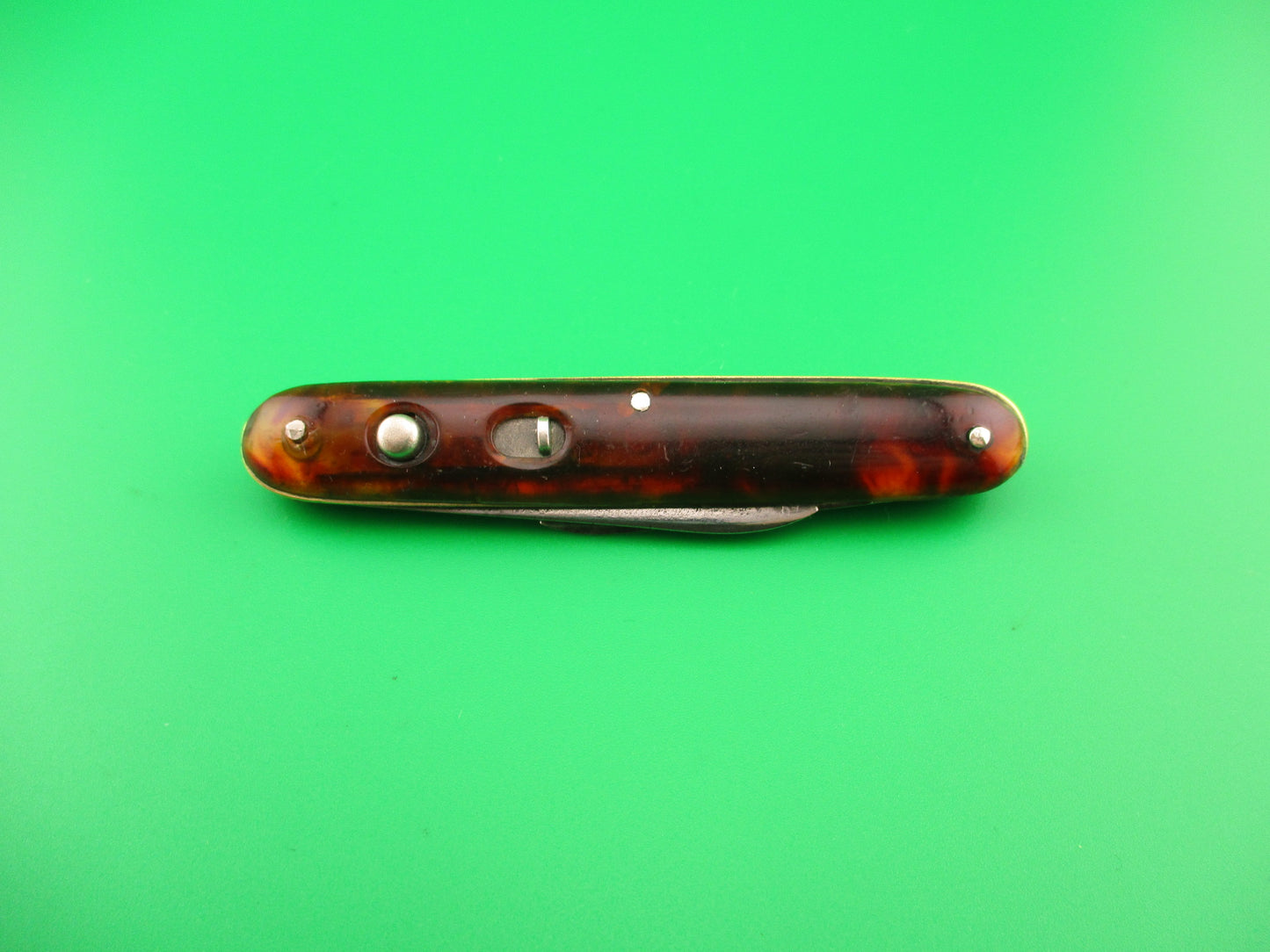 WADE & BUTCHER Schrade contract Double Tortoise celluloid vintage switchblade knife