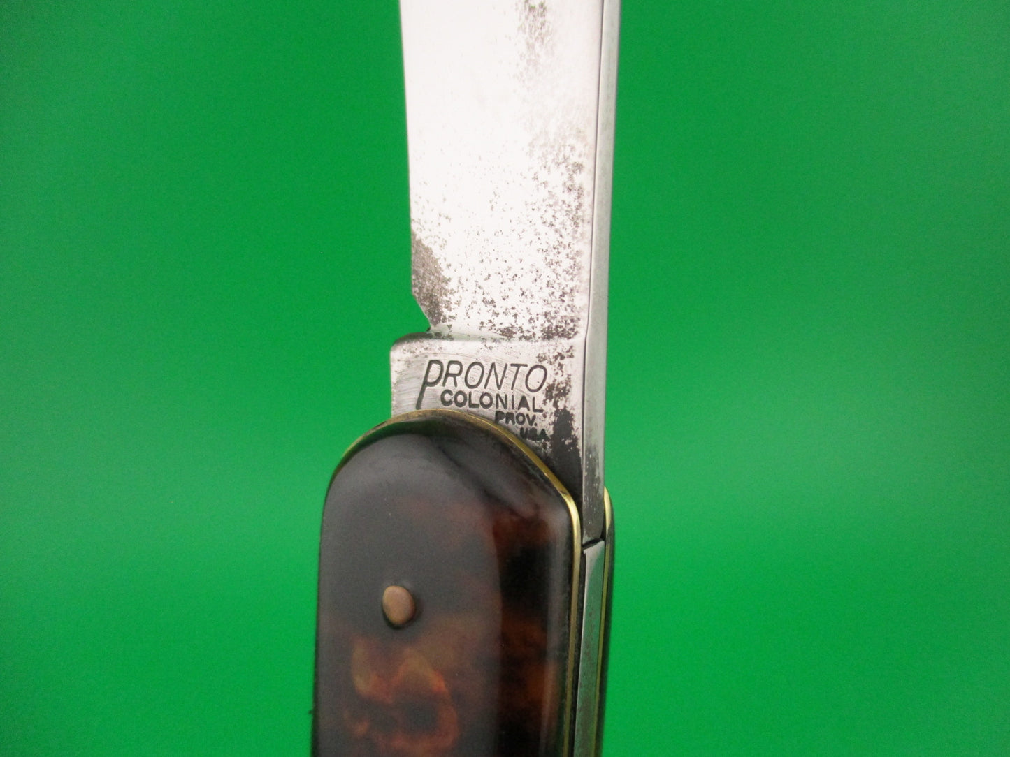 Colonial PRONTO vintage 1950s Fatjack Imitation Tortoise switchblade knife