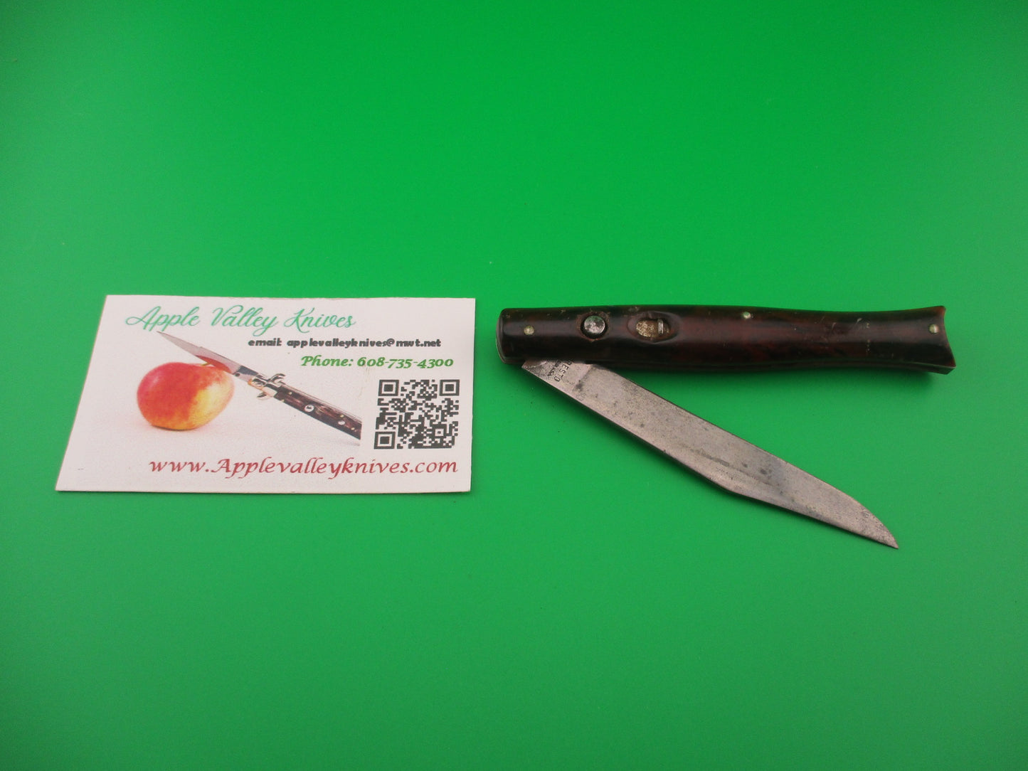 PRESTO Fishtail #6000 Cocobolo celluloid 1940s vintage switchblade knife