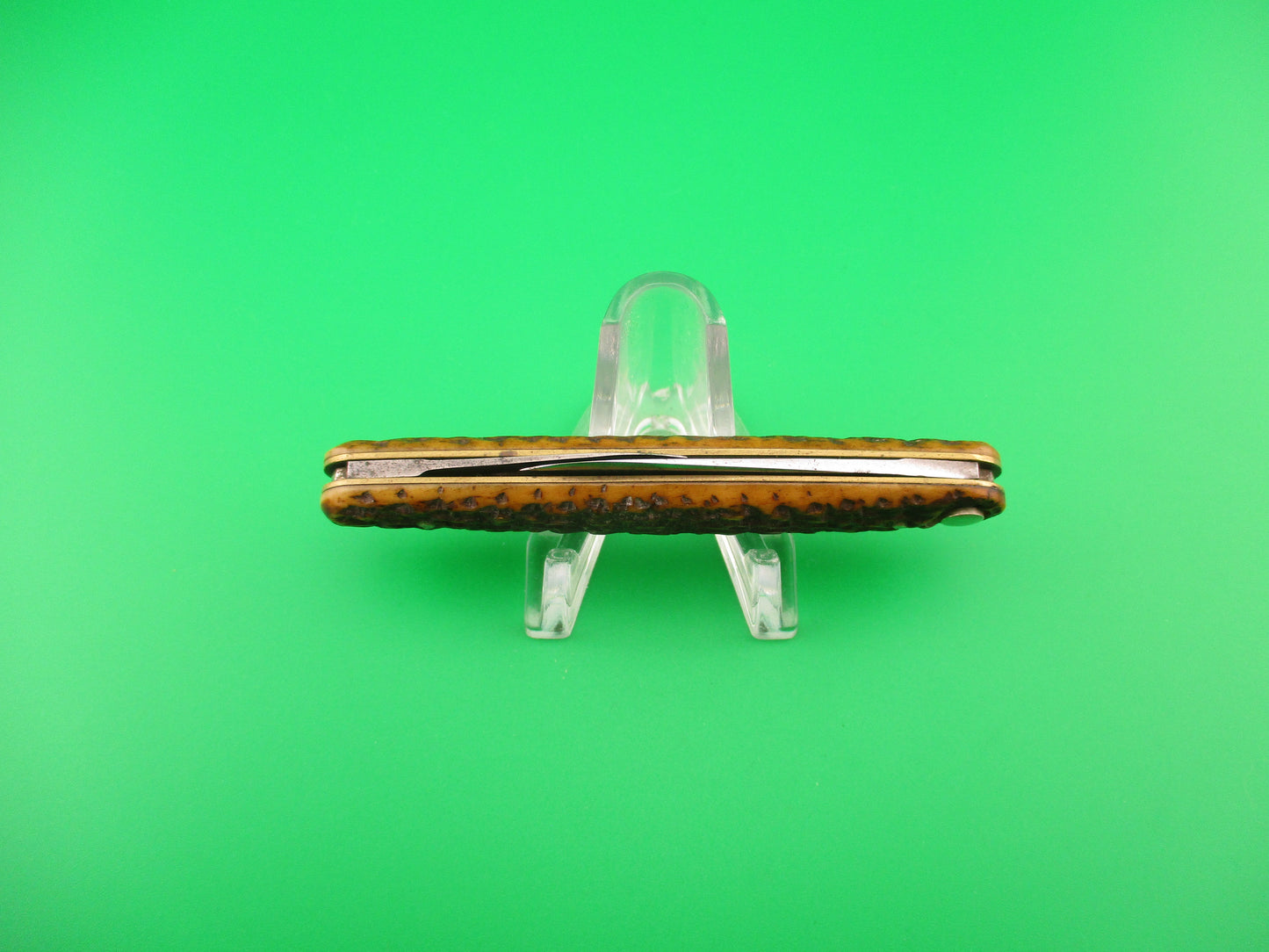 Press Button Knife Co Medium double bone switchblade knife model 100