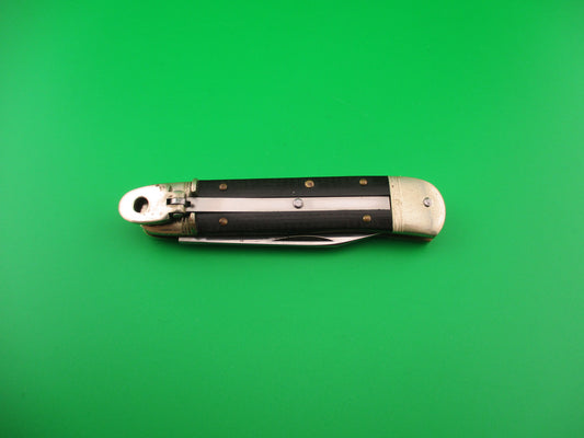 Hubertus Liliput 8cm German Lever Micarta vintage automatic knife