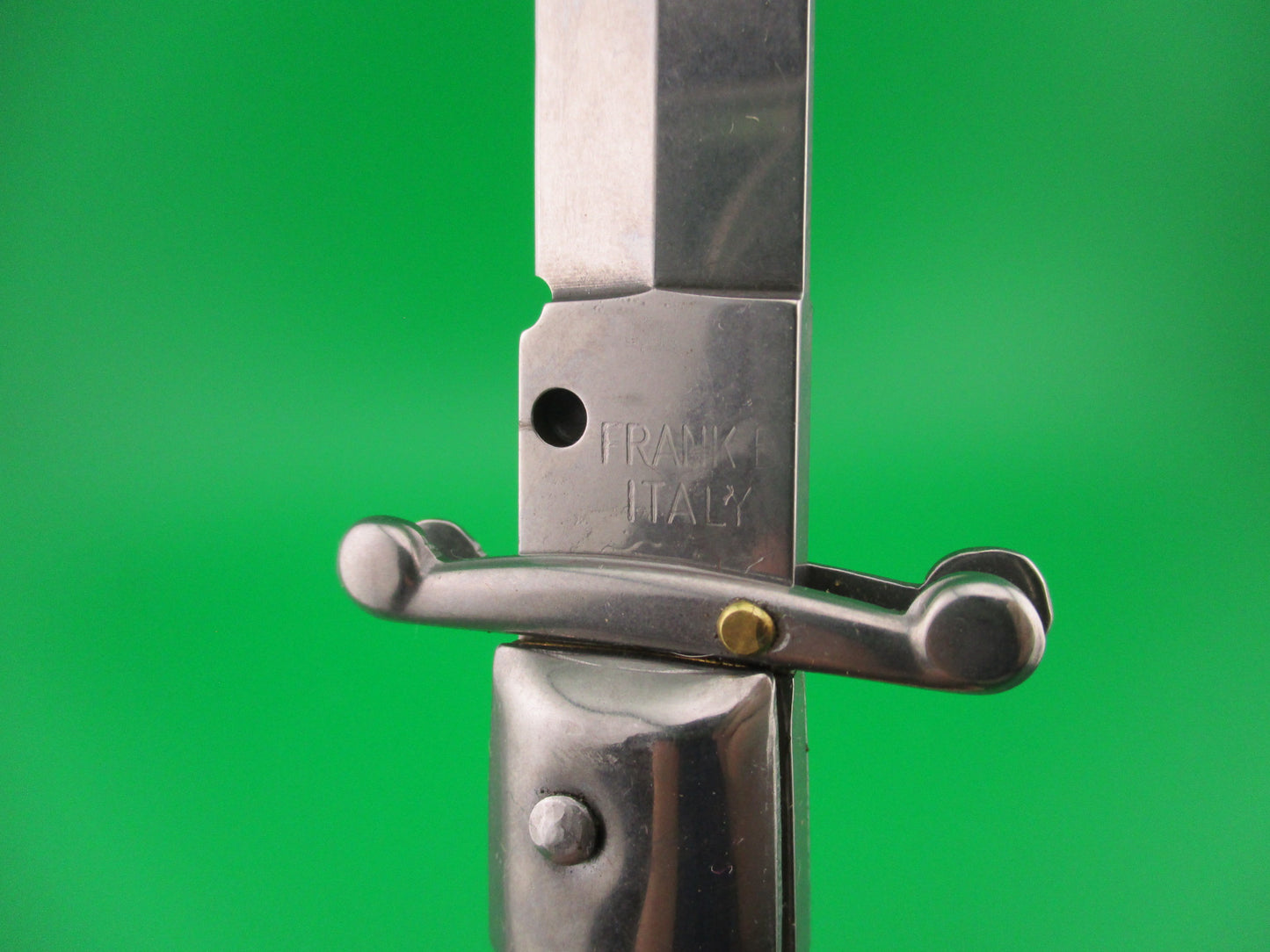 FRANK B ITALY 28cm Italian Swing Guard Dagger Dark Horn automatic knife