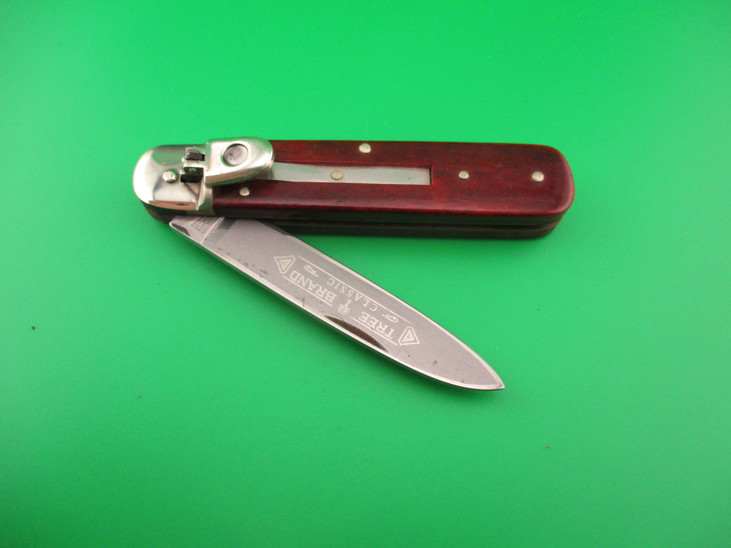 BOKER TREE BRAND CLASSIC 712 11cm German Lever automatic knife Red bone