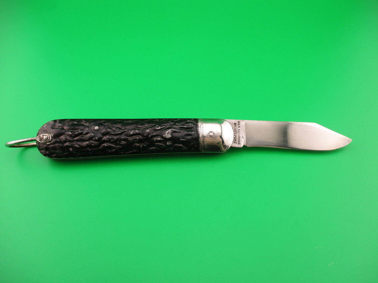 Presto paratrooper style All metal handle black vintage switchblade knife USA