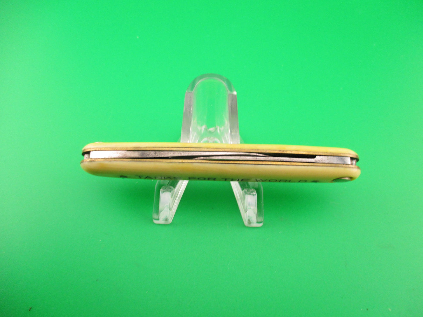 Press Button Knife Co Medium double Ivory cell Columbian Steel Tanks switchblade