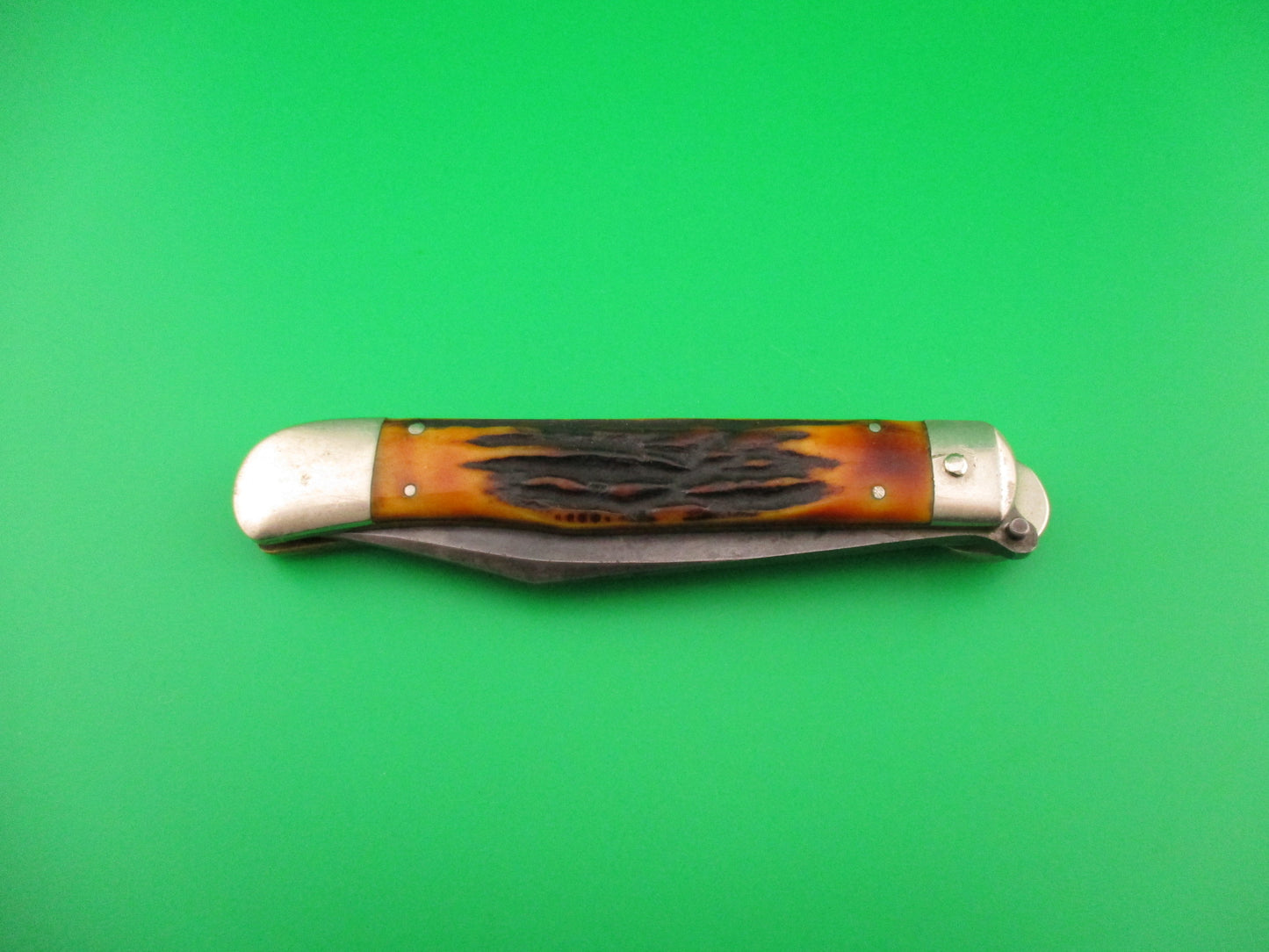 UNION CUT CO OLEAN NY USA Antique Teardrop Lever automatic knife nice