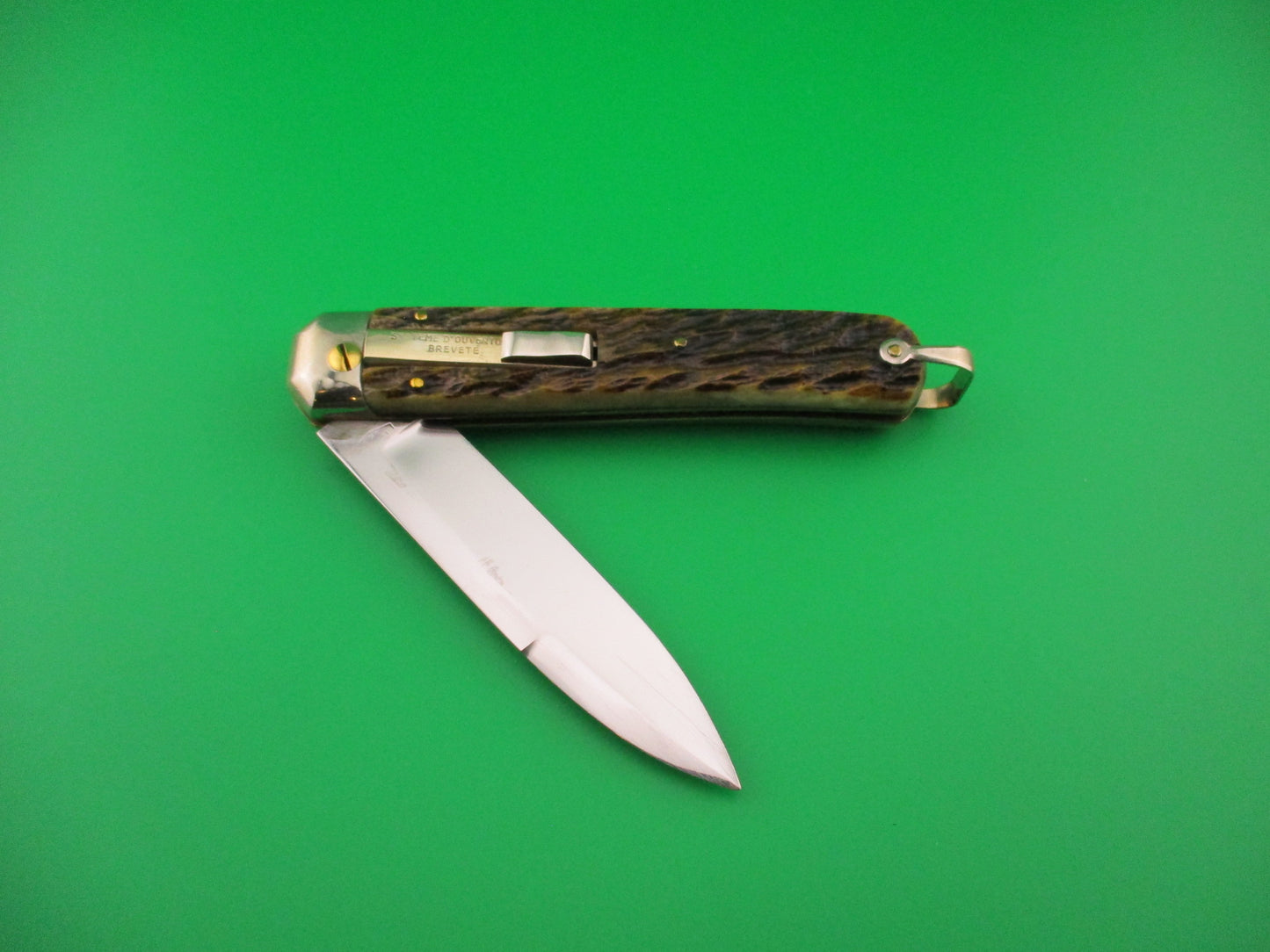 INOX 247 BREVETE 21cm French Couteau Jigged bone vintage automatic knife