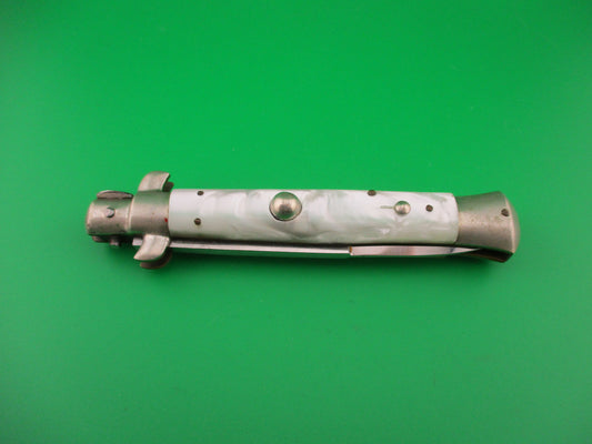 Rostfrei (slant) 23cm Italian Picklock Bayonet blade Pearlex Vintage 1950s automatic knife