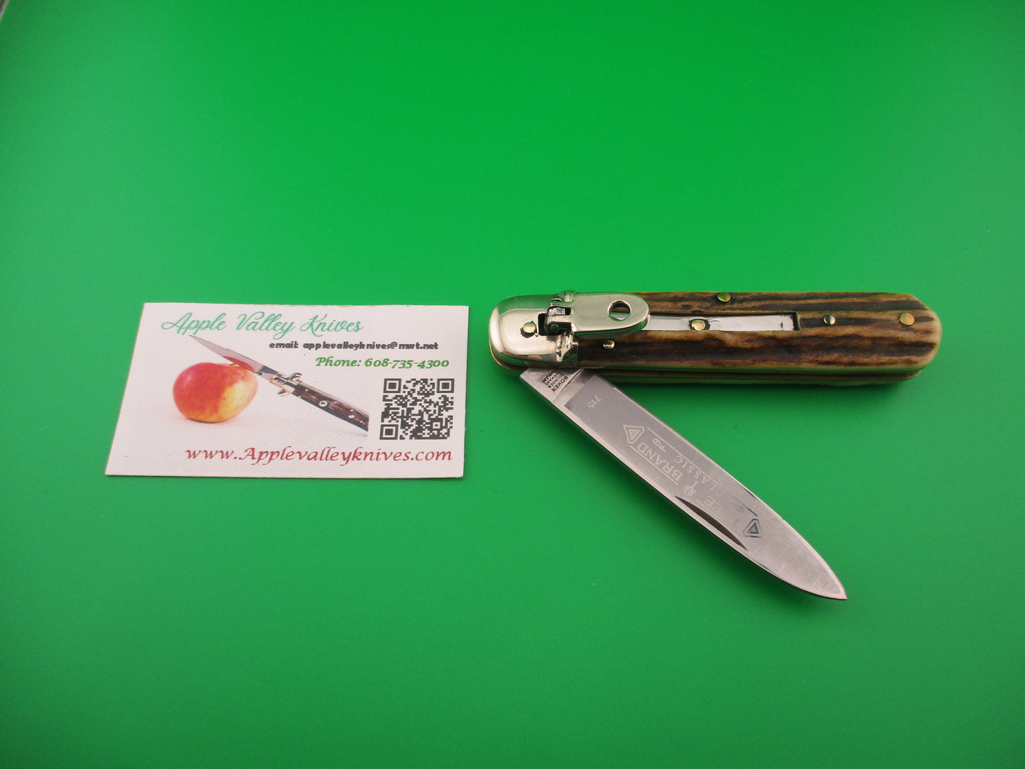 BOKER TREE BRAND 715 German Lever Stag Classic automatic knife