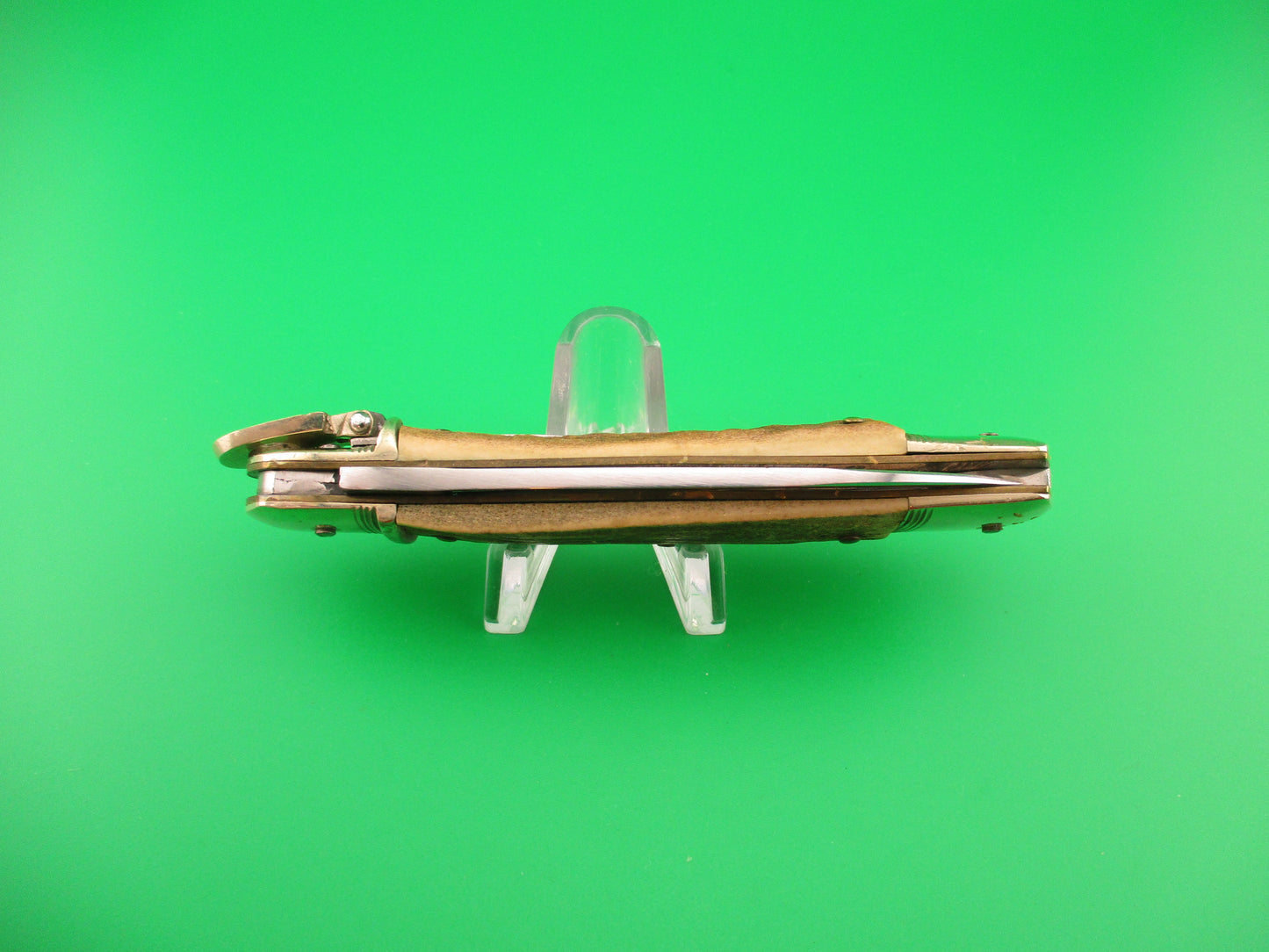 HUBERTUS SOLINGEN 11cm West German Lever Stag Camper automatic knife