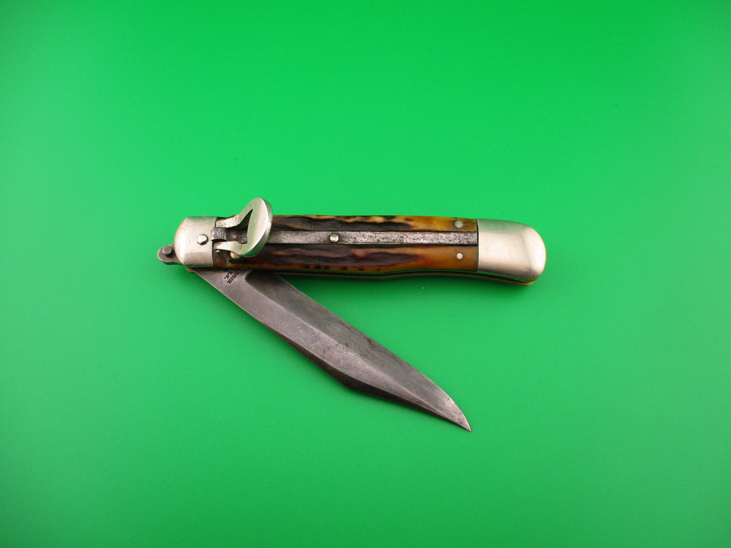 UNION CUT CO OLEAN NY USA Antique Teardrop Lever automatic knife nice
