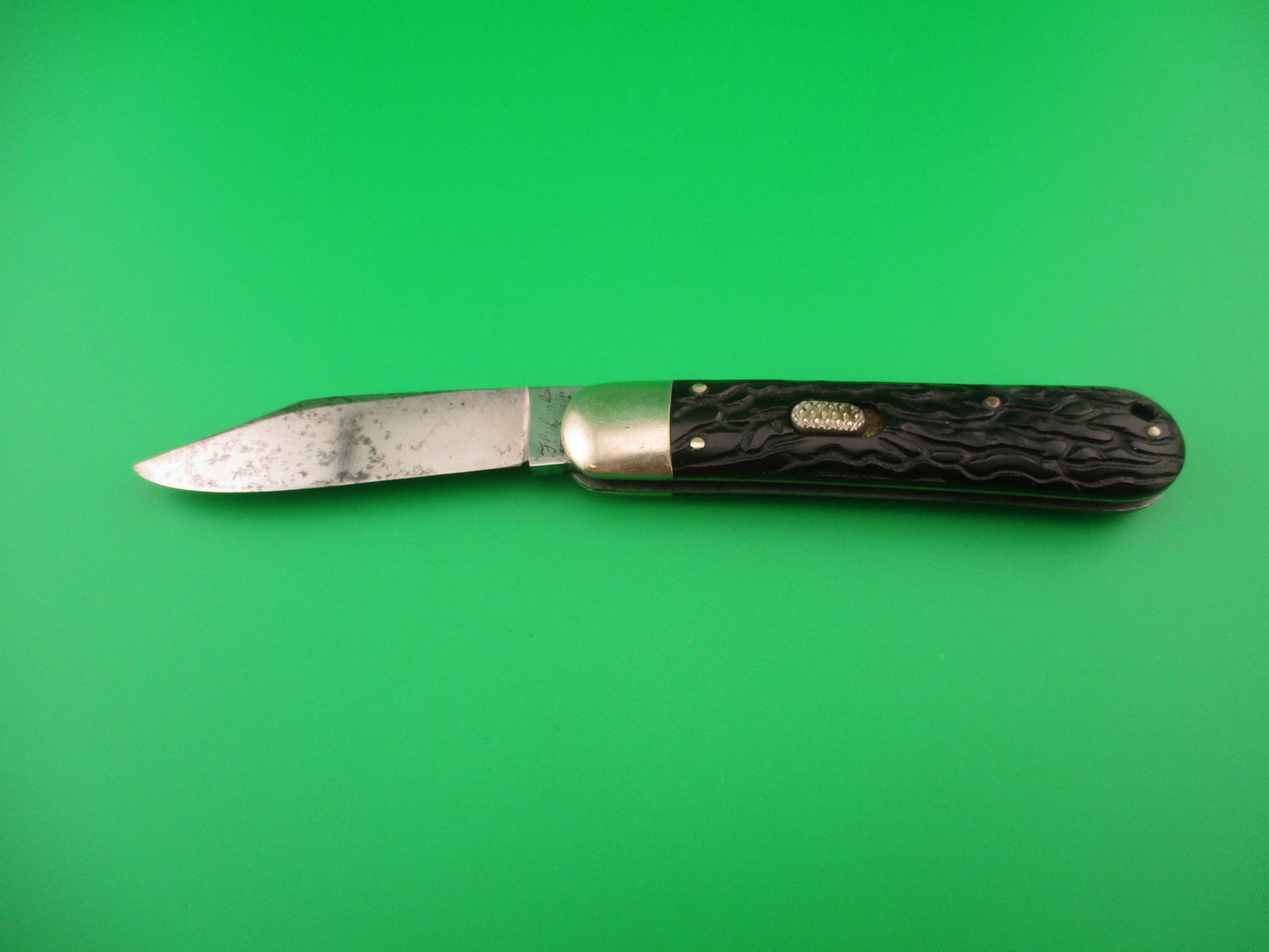 FLYLOCK #12000 Scout Clip blade Antique Automatic knife made in USA