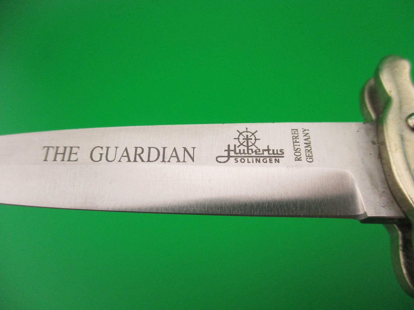 THE GUARDIAN Hubertus Solingen 18cm German Stag swing guard Dagger switchblade