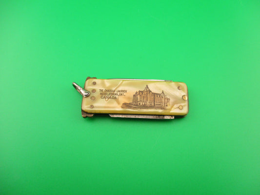 Vintage 10cm German Lobster 2 blade Chateau Laurier Hotel automatic knife
