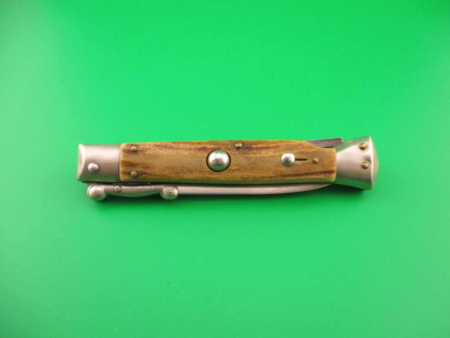 Rostfrei 4 20cm Italian Swing guard Stag Lockback Vintage automatic knife