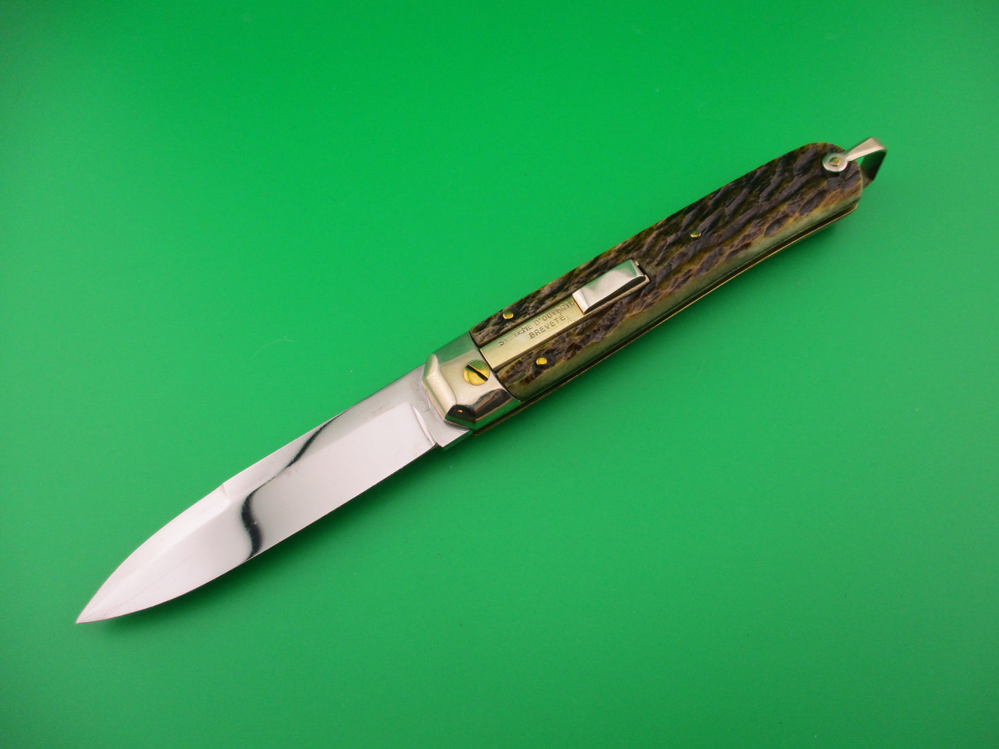 INOX 247 BREVETE 21cm French Couteau Jigged bone vintage automatic knife