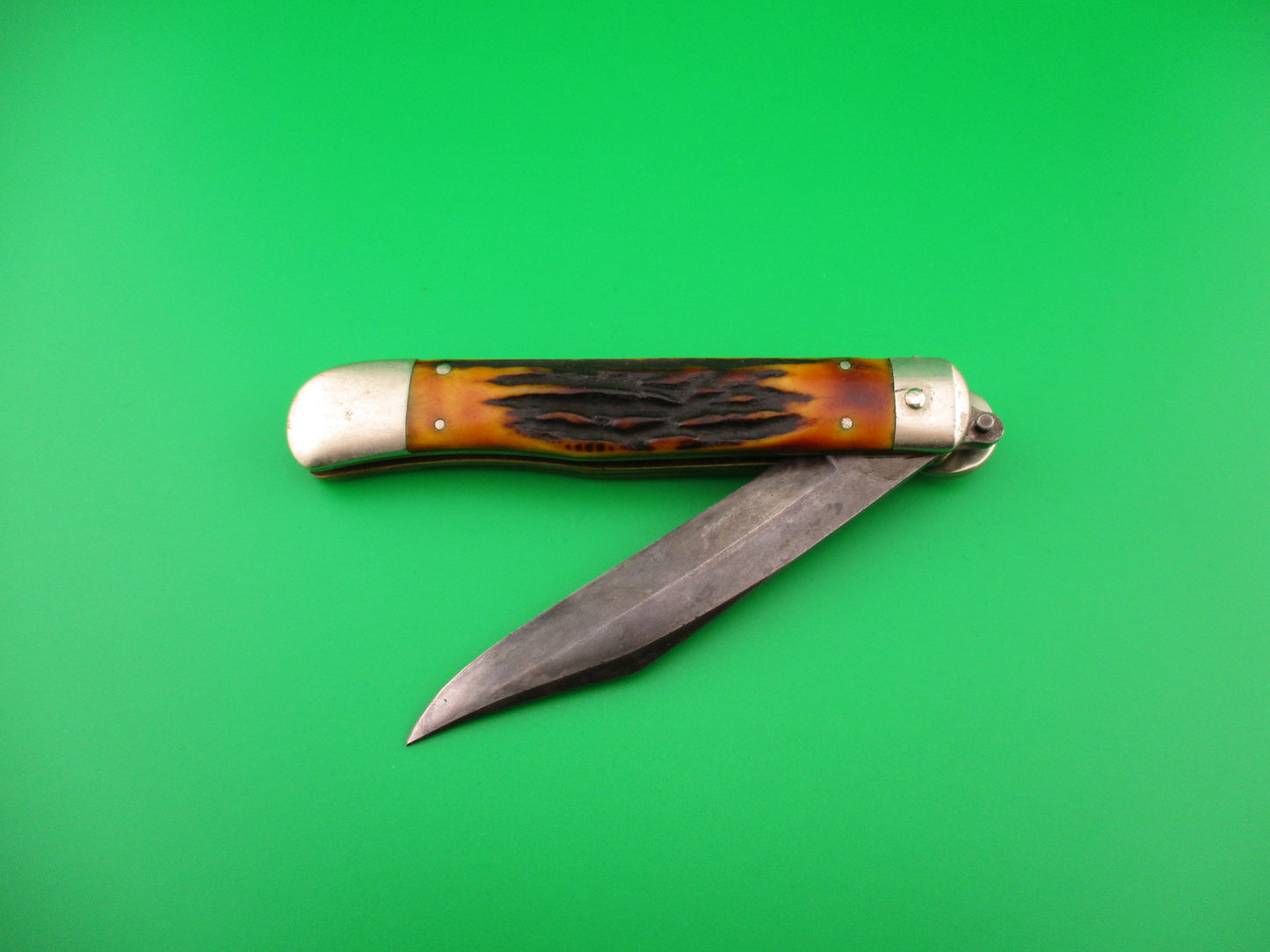 UNION CUT CO OLEAN NY USA Antique Teardrop Lever automatic knife nice