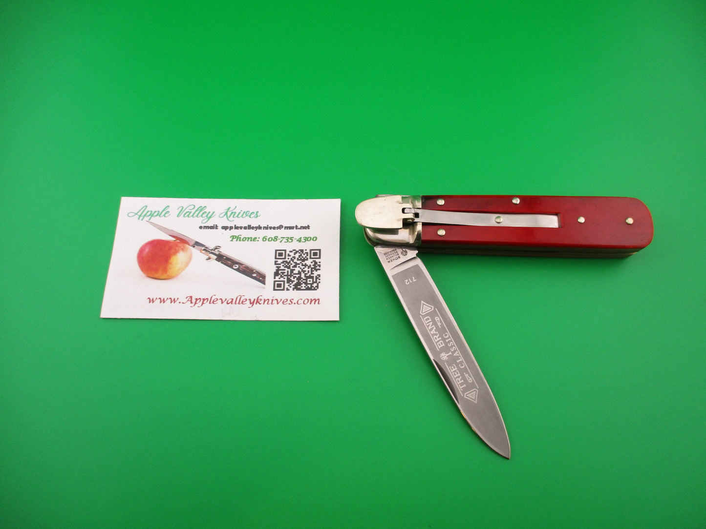 z BOKER TREE BRAND CLASSIC 712 11cm German Lever automatic knife Red bone