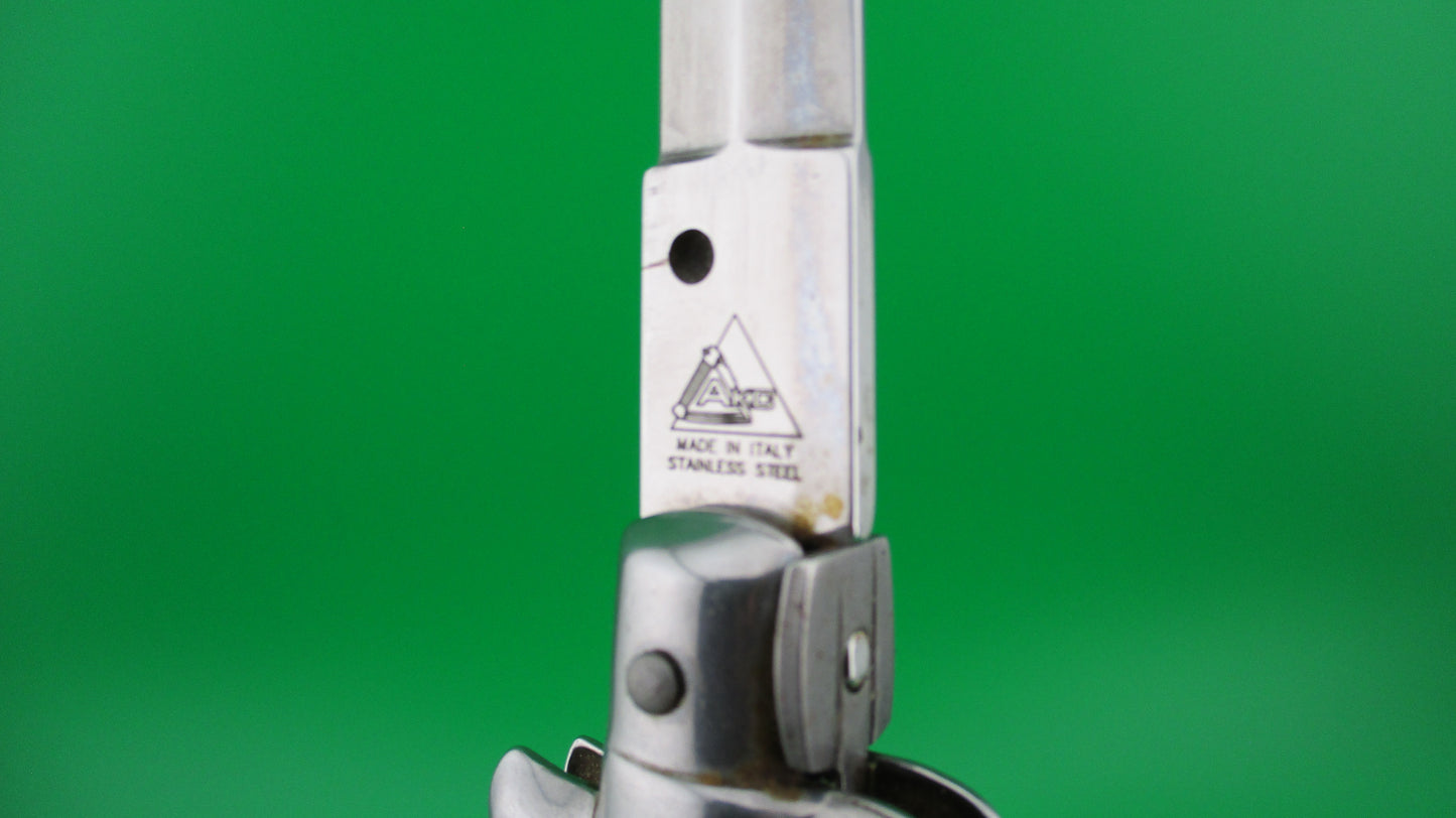 AKC 33cm Italian Stiletto Dagger Olive wood swivel bolster switchblade knife