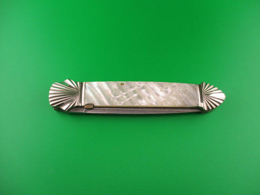 KAS Ken Steigerwalt Custom MOP & Damascus Sea Shell bolster automatic knife