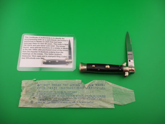 RING CUTLERY B SVOBODA ITALY 16cm Italian Picklock NOS vintage 1950s switchblade