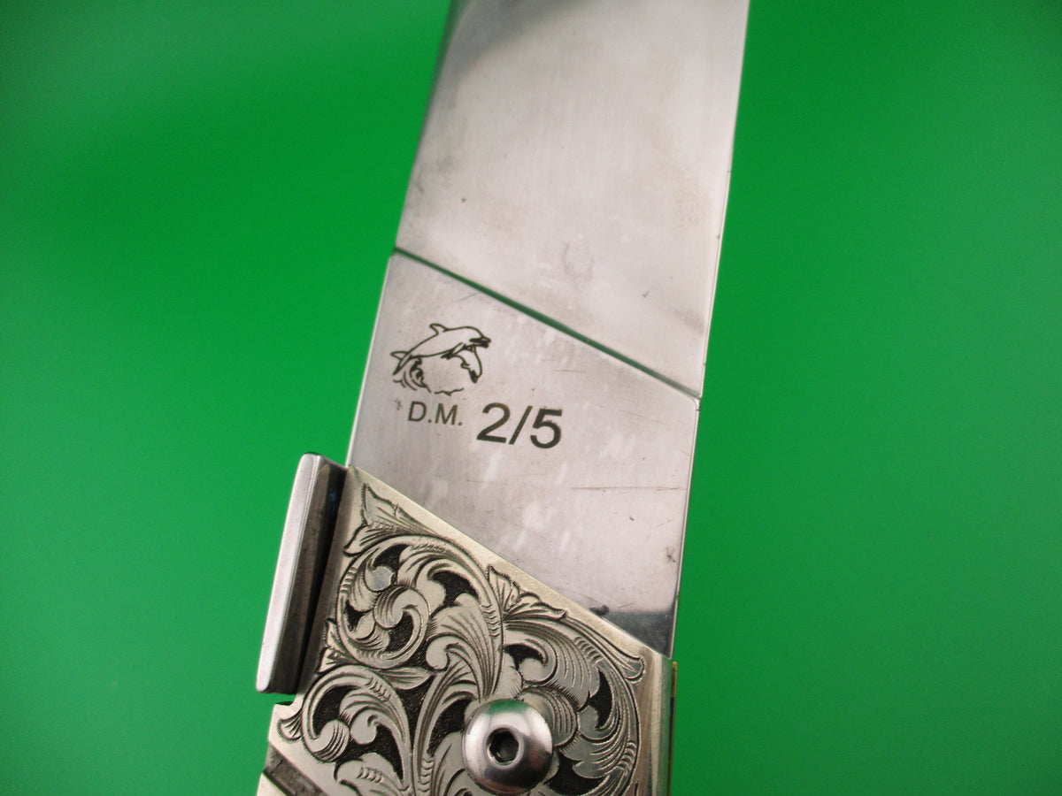 Renzo Pascotto 52cm Italian Picklock Pearl Giant Slant Bolster automatic knife 2 of 5