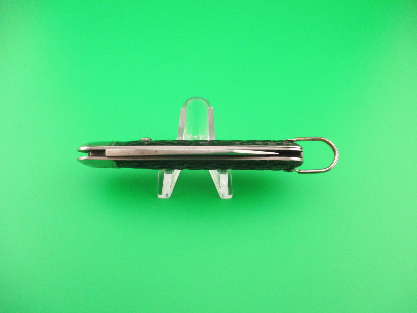 Presto paratrooper style All metal handle black vintage switchblade knife USA