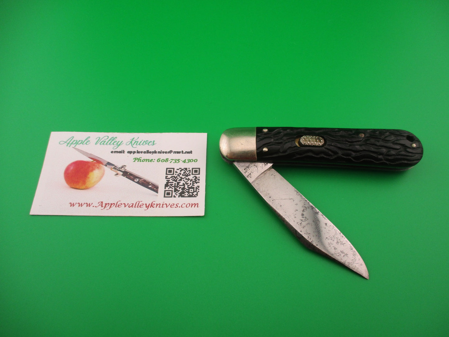 FLYLOCK #12000 Scout Clip blade Antique Automatic knife made in USA