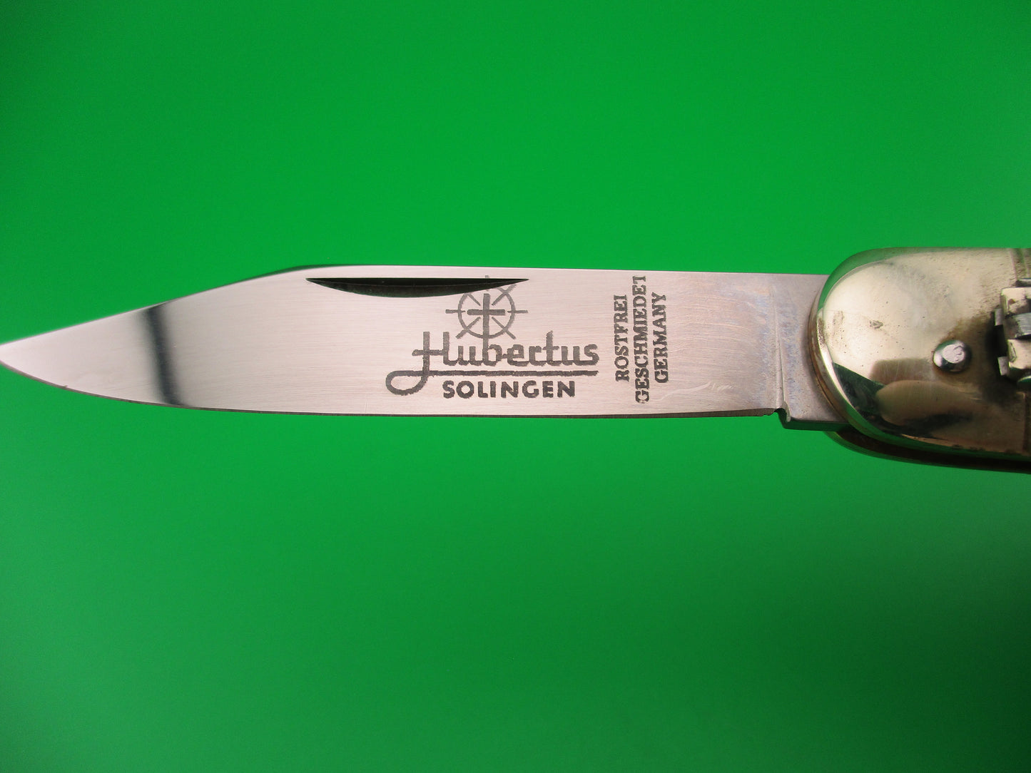 Hubertus Liliput 8cm German Lever Micarta vintage automatic knife
