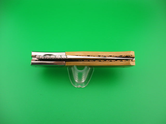 Custom 23cm Round flush button Saber clip blade Mastodon w filework automatic knife #3 Afaaq