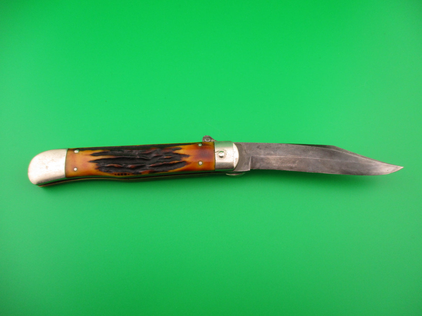 UNION CUT CO OLEAN NY USA Antique Teardrop Lever automatic knife nice