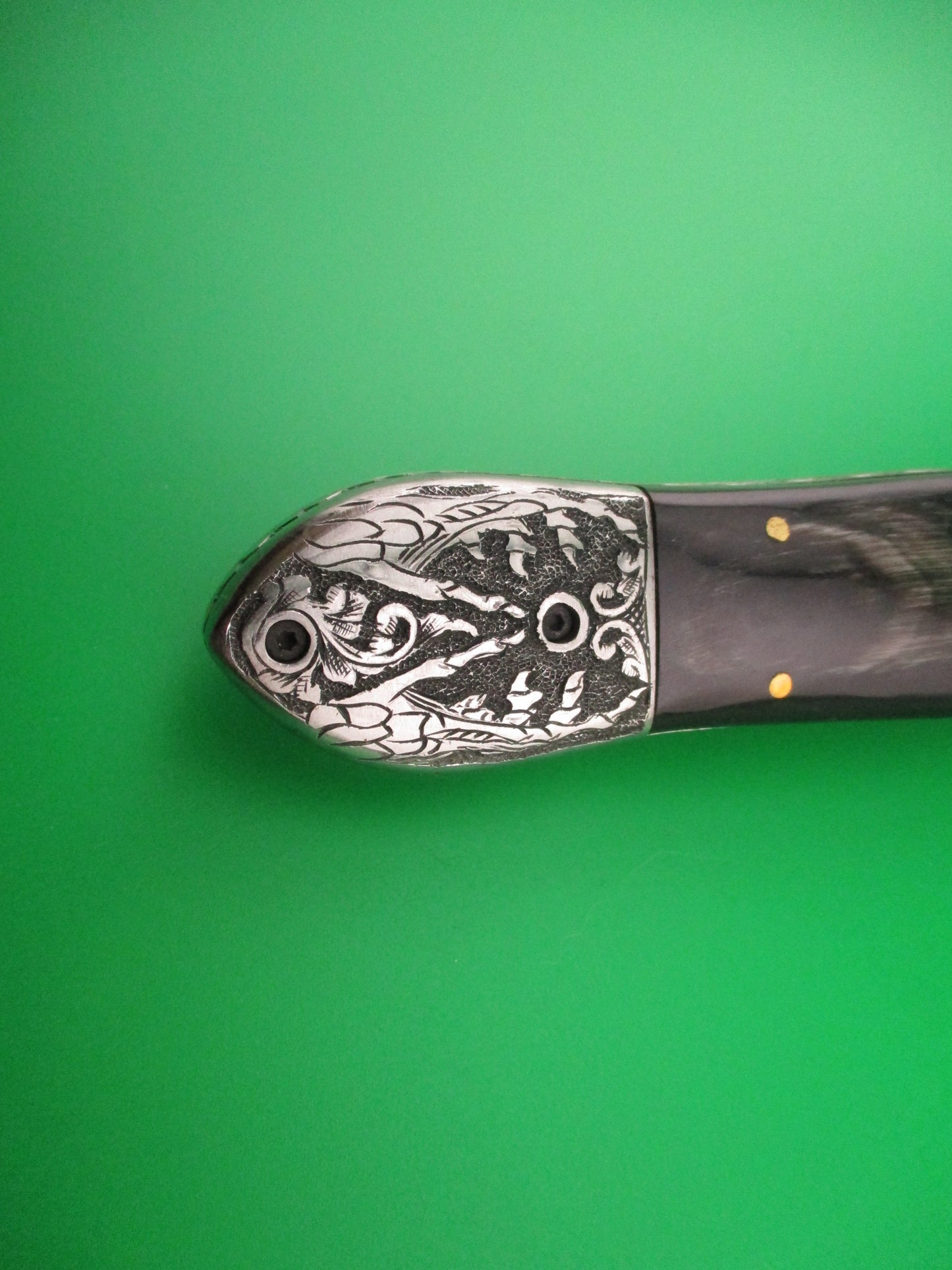 Grim Reaper Skull Button 29cm Custom Automatic Knife by Orang Zaib