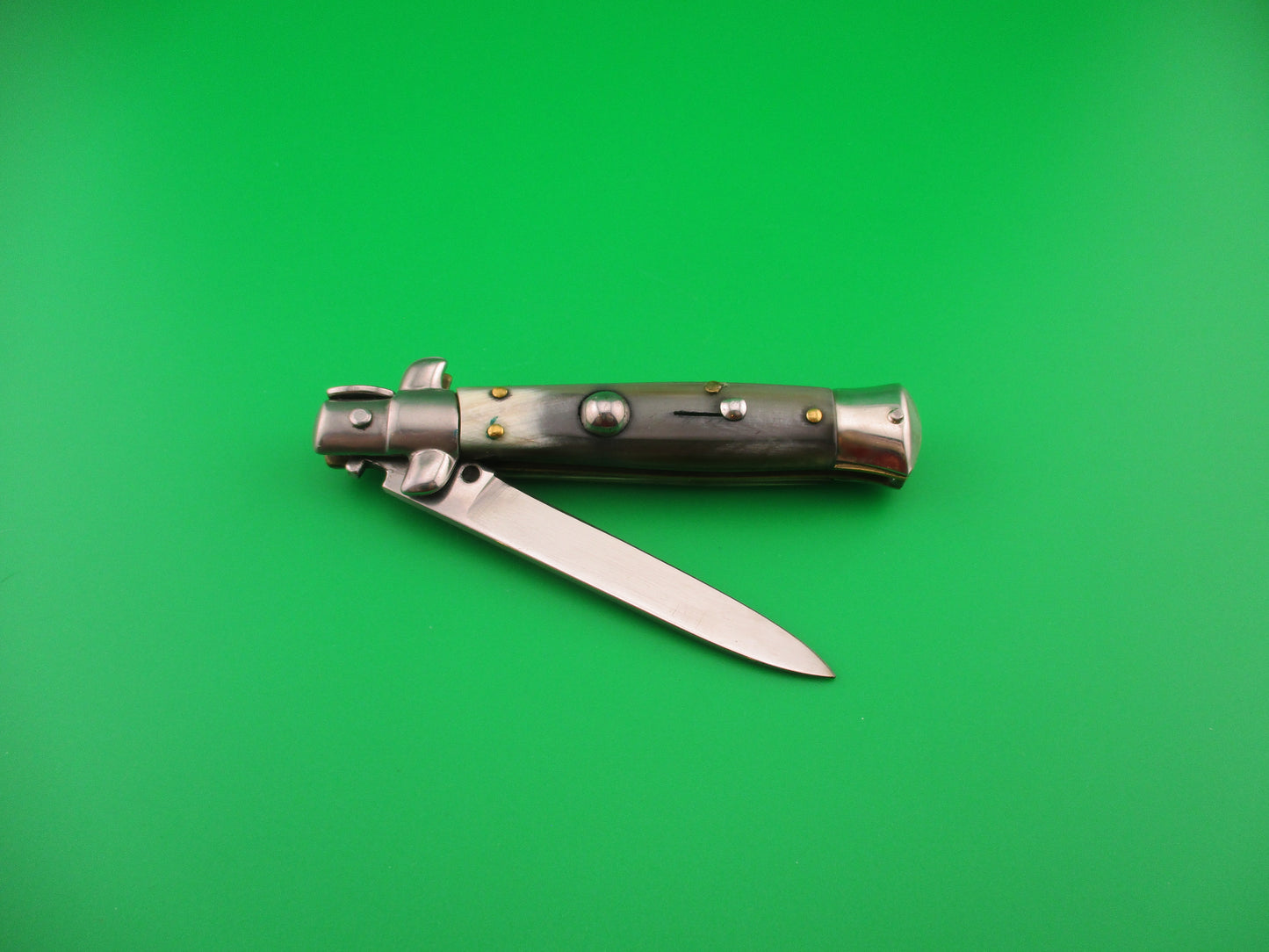 Rostfrei (slant) 18cm Italian Stiletto Swivel bolster Vintage automatic knife 1970s