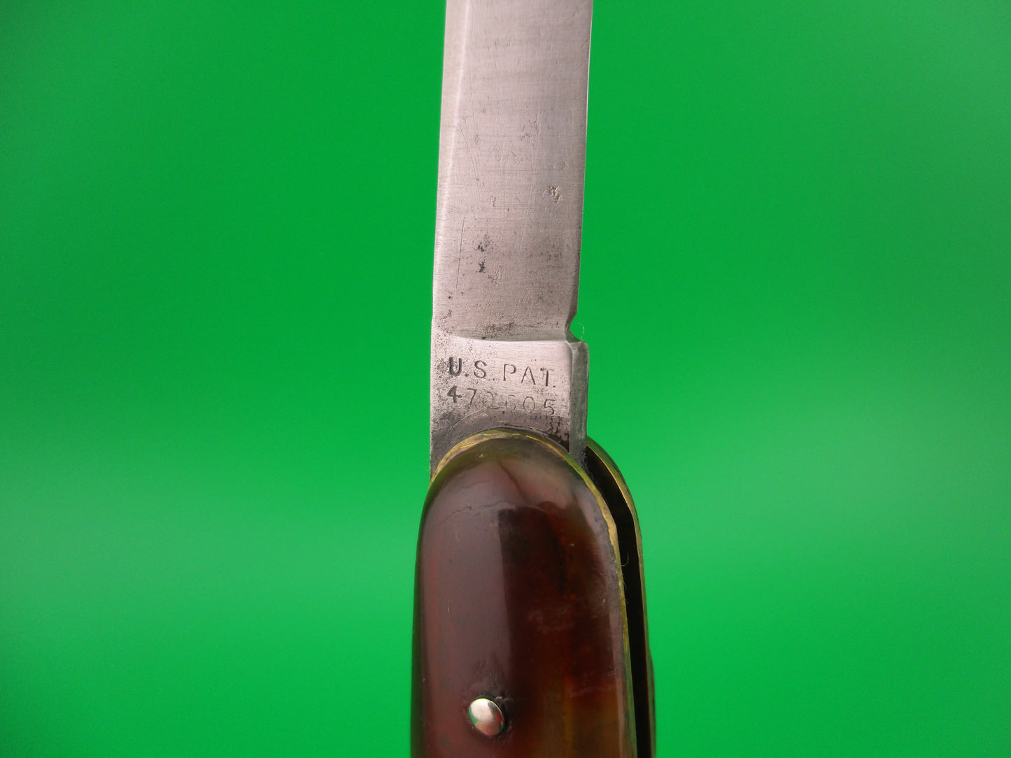 Press Button Knife Co #102 medium double Tortoise celluloid automatic knife