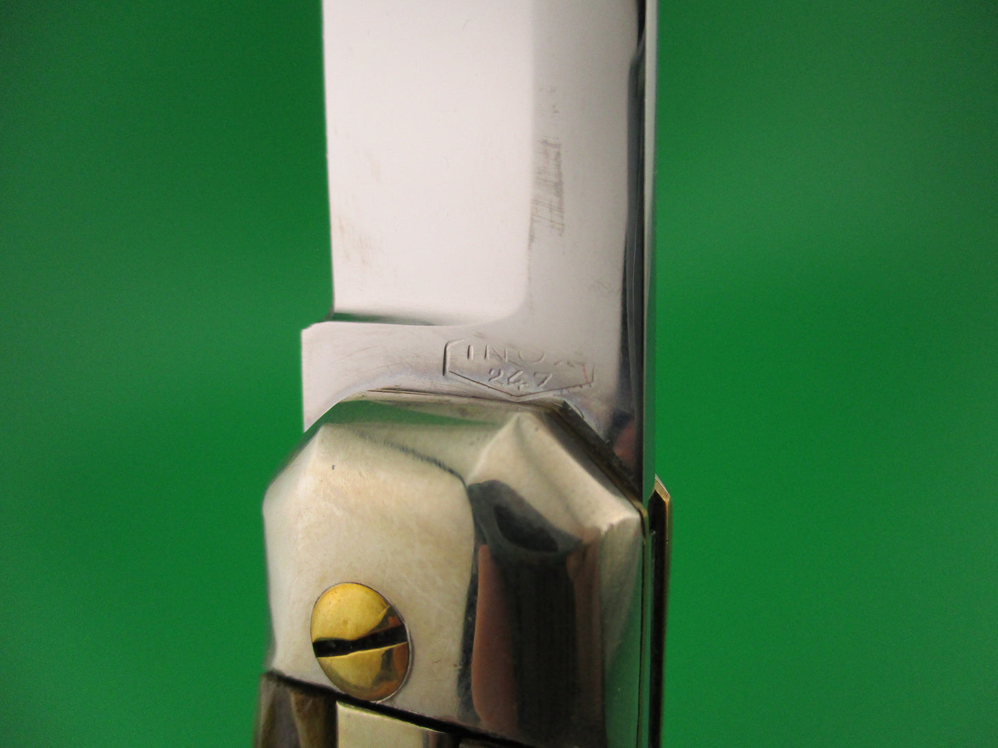INOX 247 BREVETE 21cm French Couteau Jigged bone vintage automatic knife