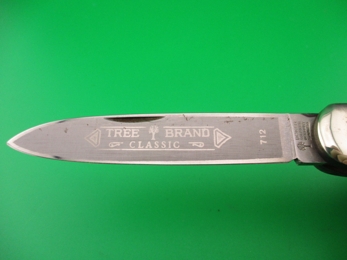 BOKER TREE BRAND CLASSIC 712 11cm German Lever automatic knife Red bone