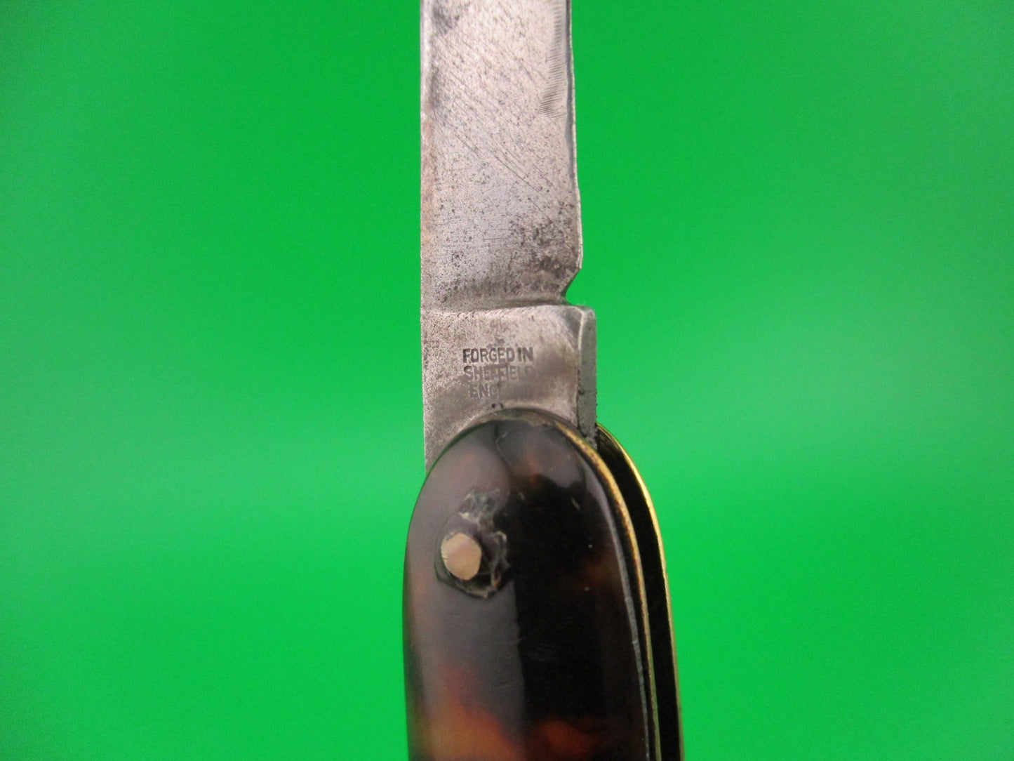 WADE & BUTCHER Schrade contract Double Tortoise celluloid vintage switchblade knife