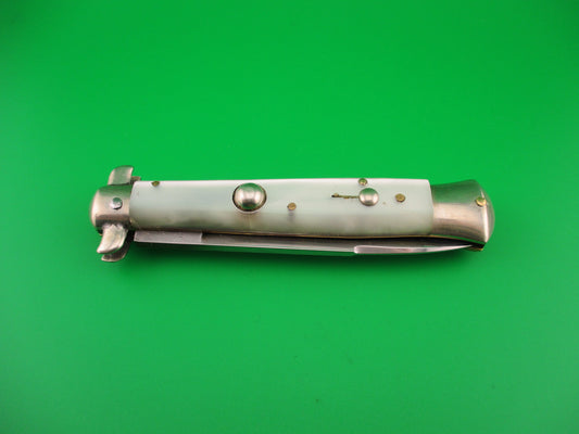 PATENT 96847 INOX 20cm Italian Derby Bolster Pearl BoBc vintage automatic knife