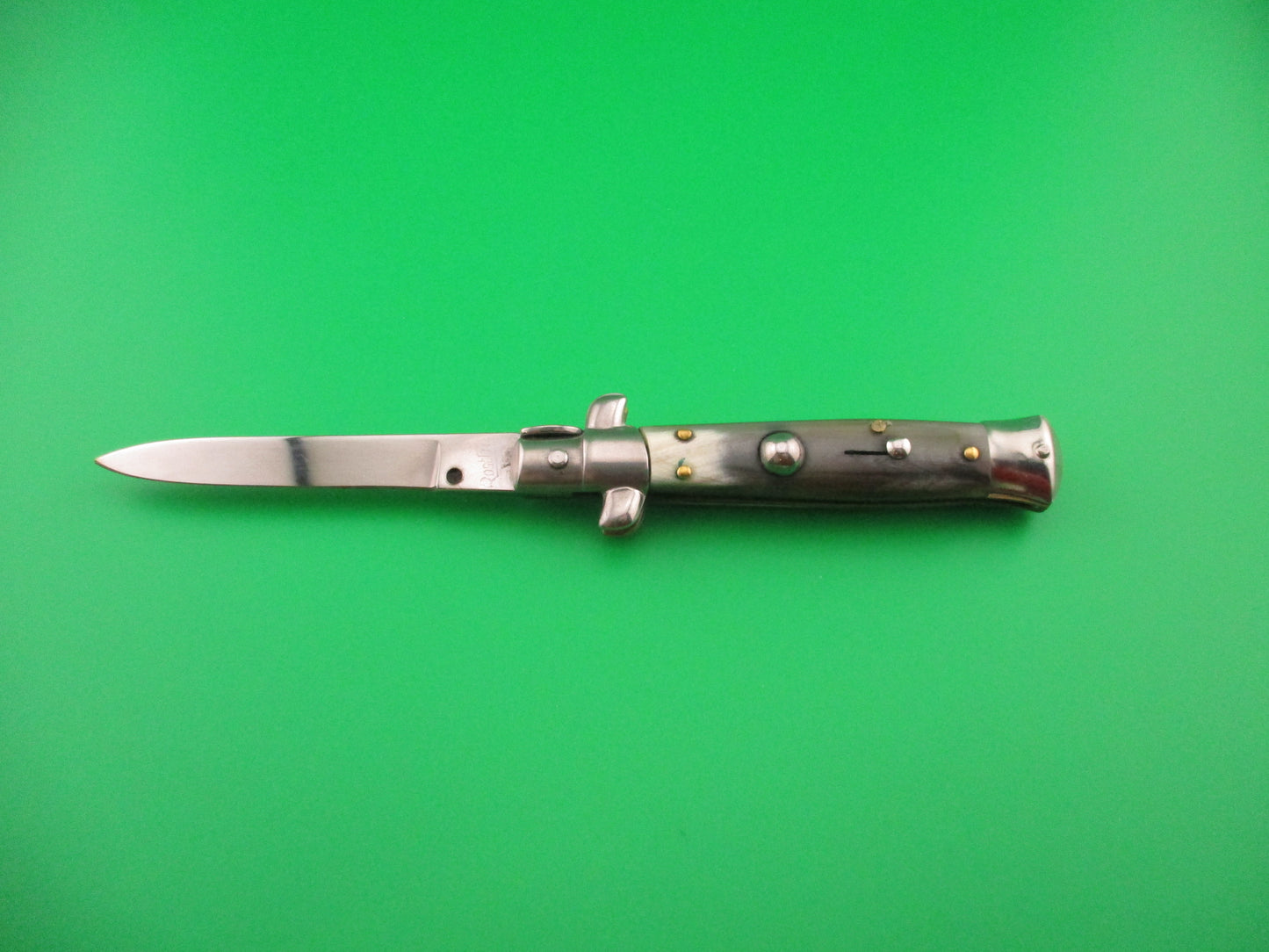 Rostfrei (slant) 18cm Italian Stiletto Swivel bolster Vintage automatic knife 1970s