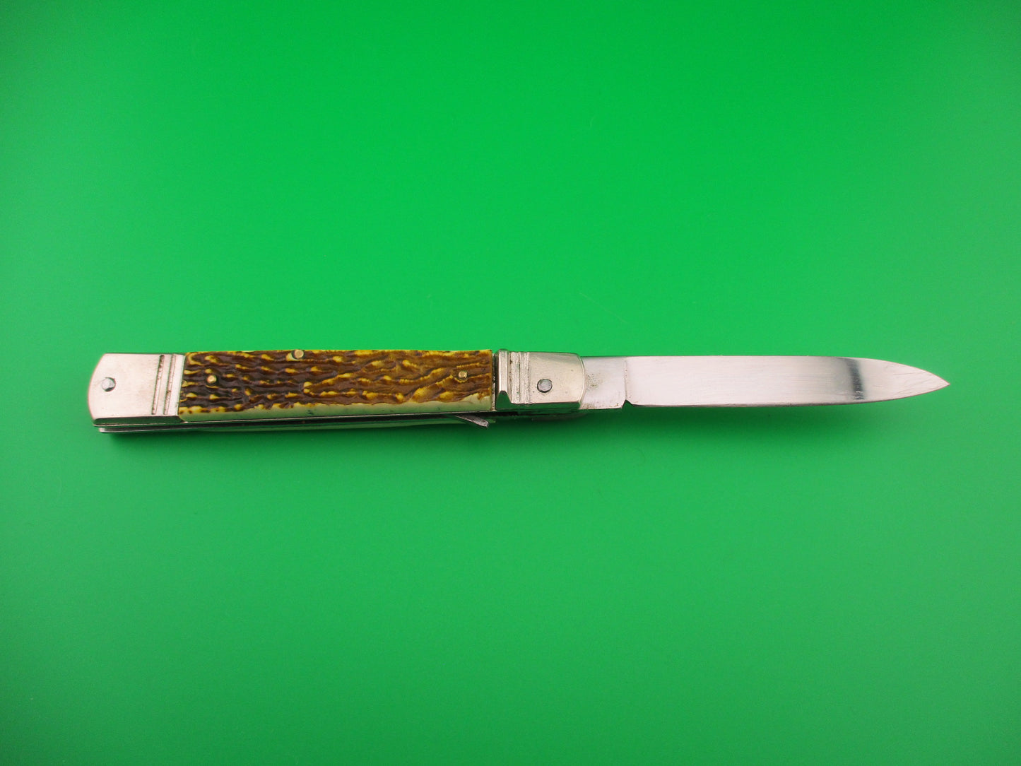 ROSTFREI 20cm German Slim Line Stag lever vintage automatic knife