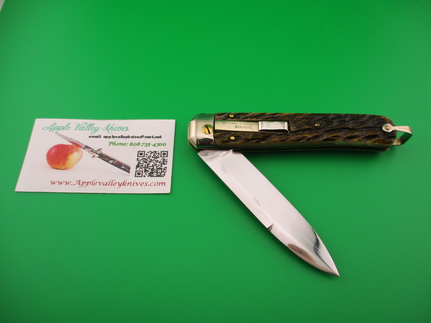 INOX 247 BREVETE 21cm French Couteau Jigged bone vintage automatic knife